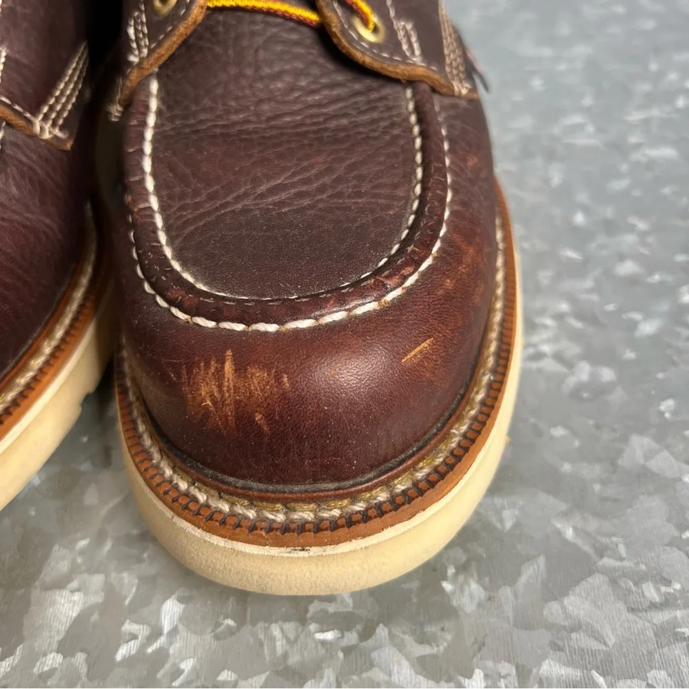 Thorogood American Heritage 6" Safety Toe Work Boot Max Wear Wedge Brown Leather - Picture 5 of 16